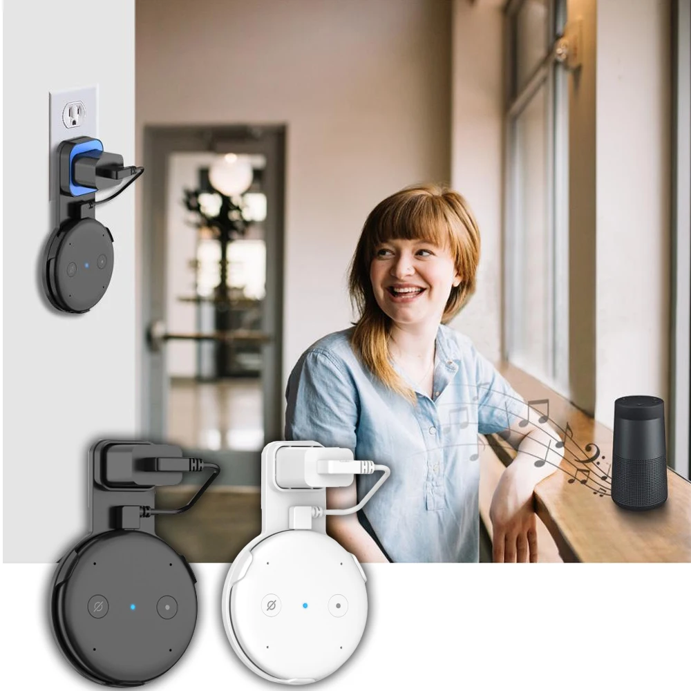 Выход настенное крепление, вешалка держатель для Amazon Echo Вход кронштейн гнезда Экономия пространства аксессуары в Спальня Ванная комната Кухня жизни