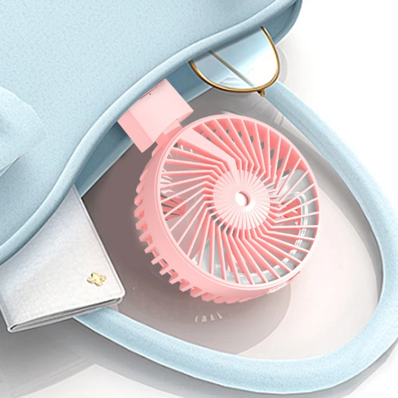 

Multi-Functional Handheld Fan with LED Light and Spray Cooling Battery Operated Personal Fan Rechargeable for Travel Outd
