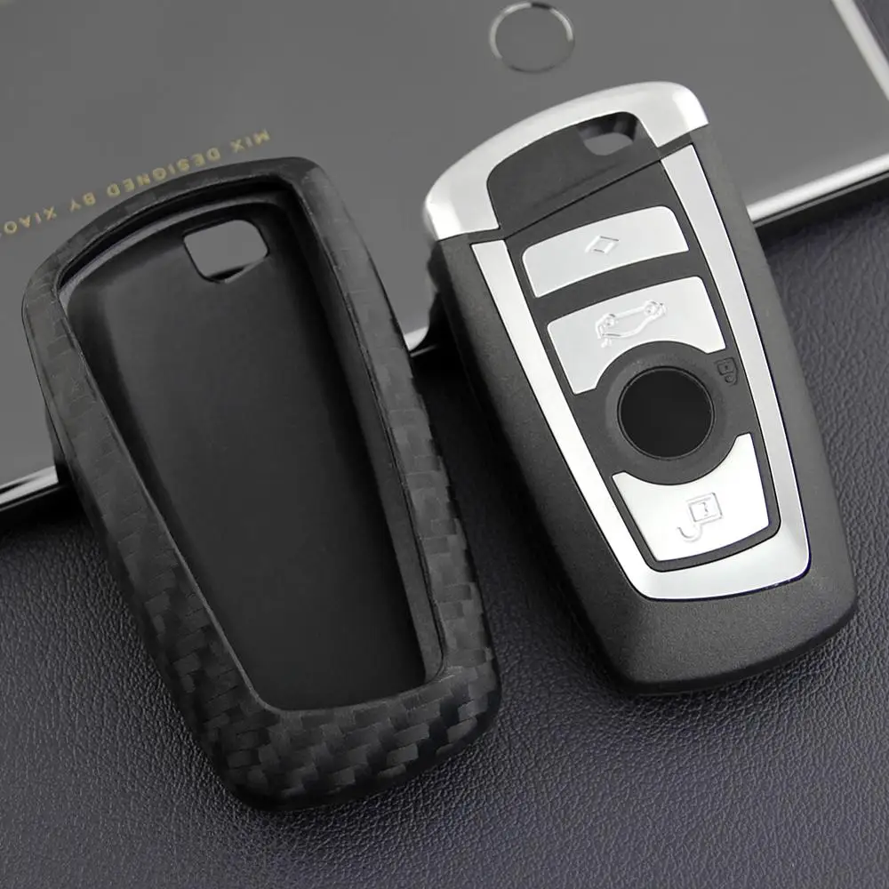 Car-Styling Auto Carbon Fiber Key Cover Shell Case For Bmw New 1 3 4 5 6 7 Series F10 F20 F30 Smart Buttons Accessories | Автомобили и