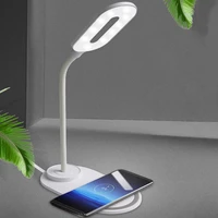 10w USB Table Lamp With Wireless Charger Multi-Function Reading Desk Light For Bedroom Bedside Phone Wireless Charging Lighting