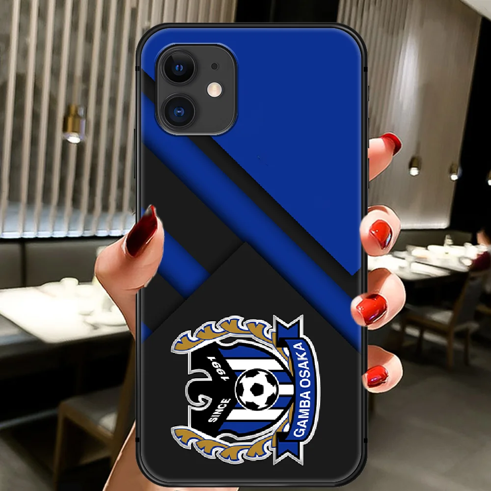 

Gamba Osaka Soccer Phone Case Cover Hull For IPhone 5 5s se 2 6 6s 7 8 12 Mini Plus X XS XR 11 PRO MAX black Coque Fashion Shell