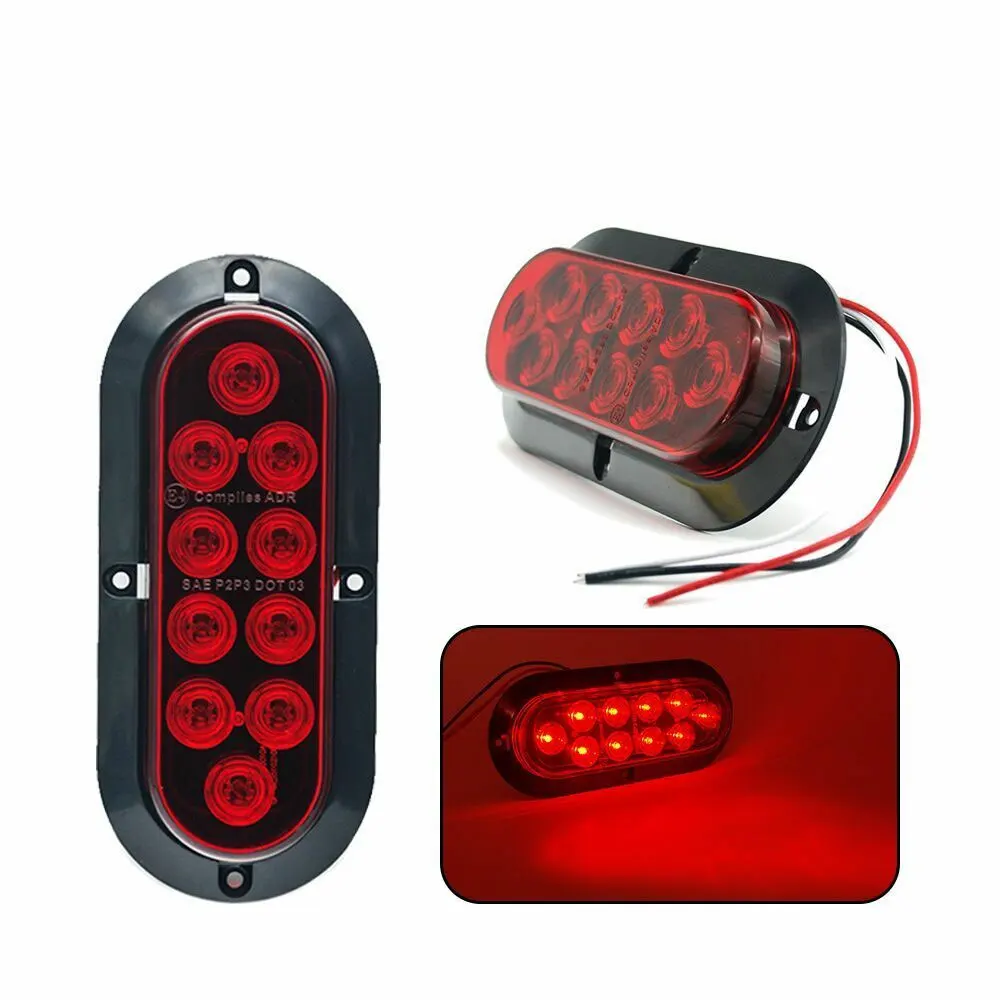 1 шт. 10LED овальной боковой светильник автомобильный прицеп Стоп Хвост