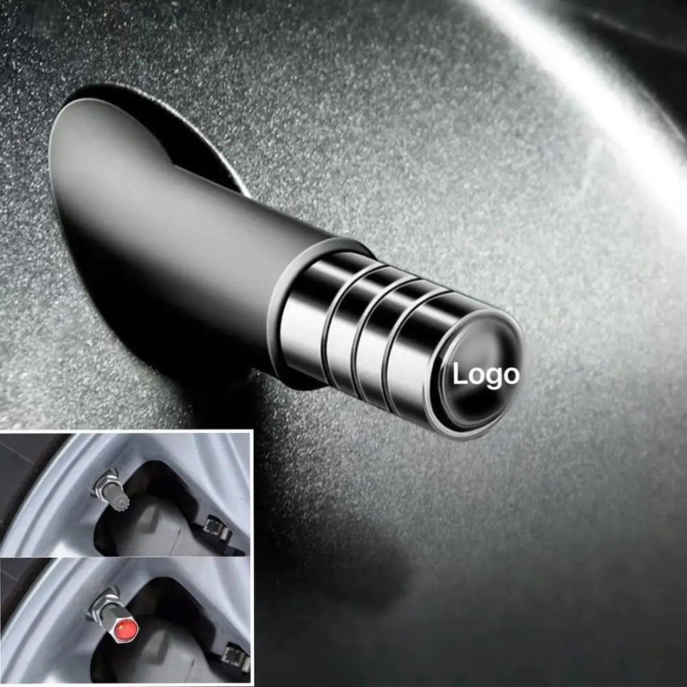 

40pcs/set Air-Valve-Caps with Logo Wheel-Tire-Port Valves Dustproof-Cover Aluminum Alloy custom made for all Cars