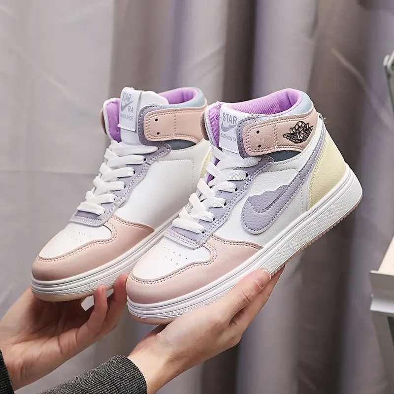 

Womens Hightop Canvas Sneakers Flexible Women Skateboarding Shoes Brand Ladys Shoes The Air Force Series Fashion Walking Boots