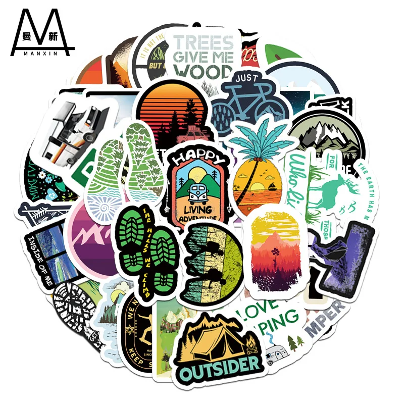 

3 Sets = 150PCS Outdoor Cartoon Graffiti Stickers Trolley Case Scooter Water Cup Waterproof Pvc Stickers