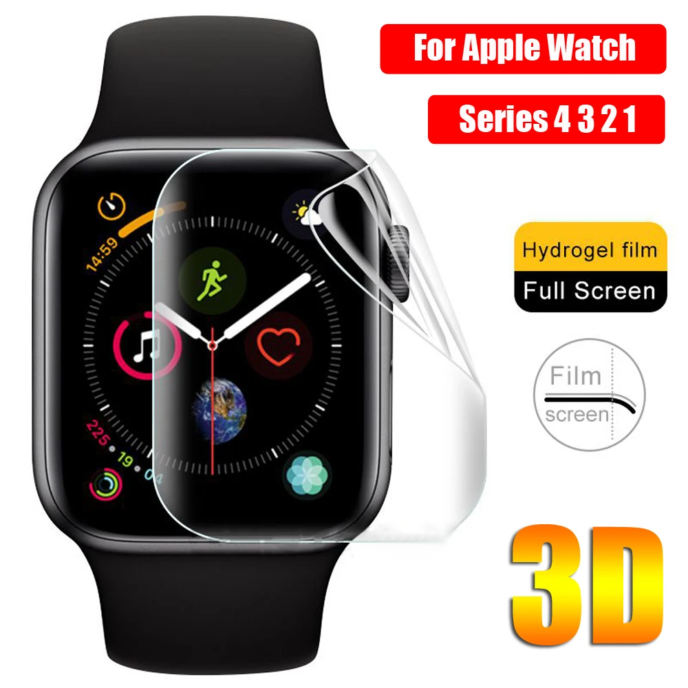 3D Защитная пленка из ТПУ с гидрогелем для iWatch Apple Watch Series 4 3 2 1 мягкая защитная