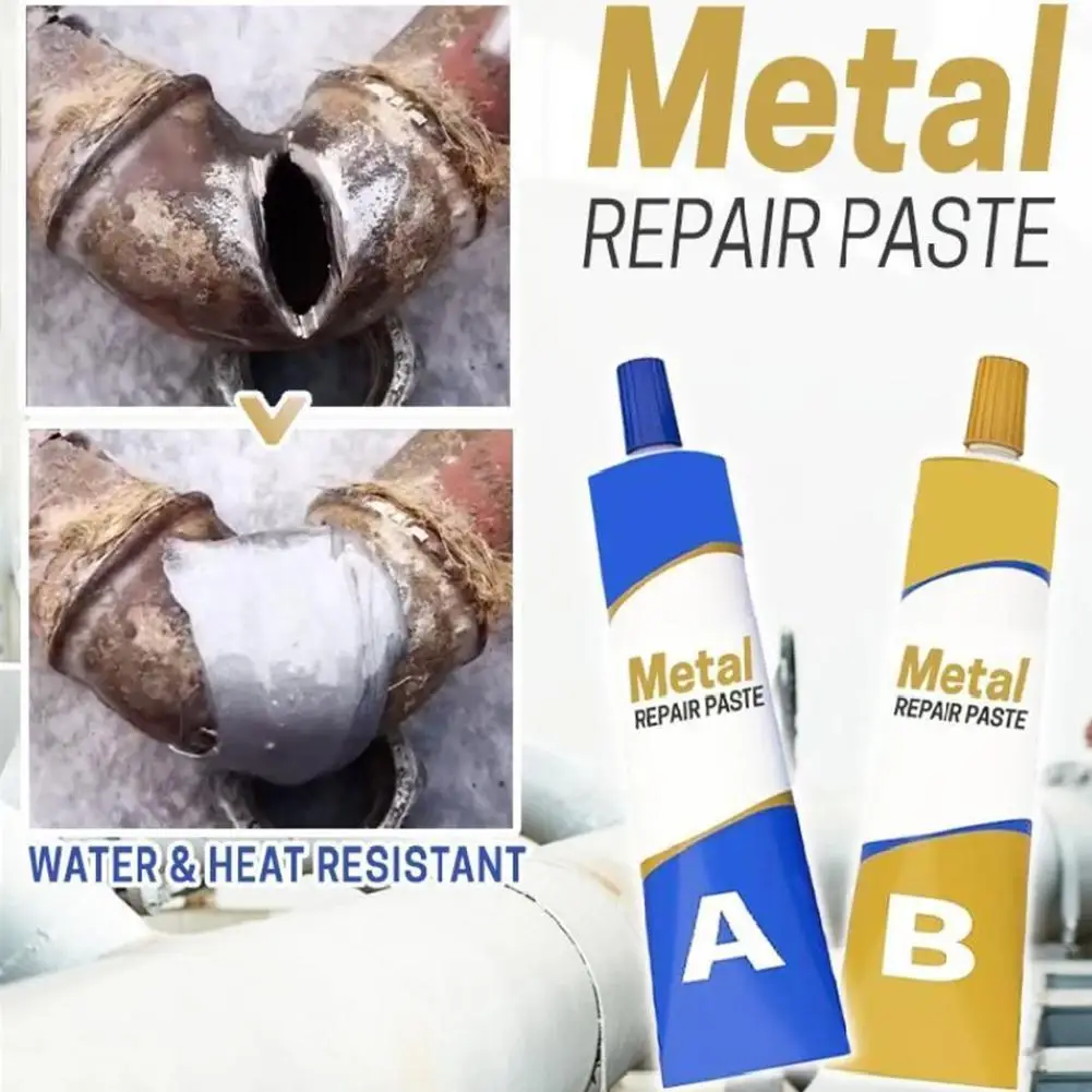 

Metal Repair Paste Metal Cold Welding Industrial Glue DIY Home Repair Heat Resistance Permanent Quick-drying Soldering Glue 50g