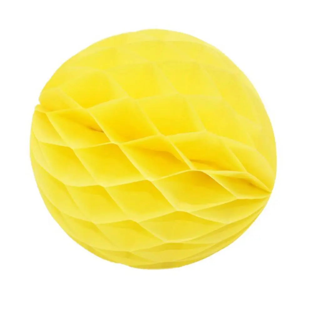 Yellow 2 шт декоративные бумажные вафельные шары фестиваль фонарь Круглый Китайский бумажный фонарь Висячие шары для украшения для вечеринки, дня рождения - Цвет: Yellow