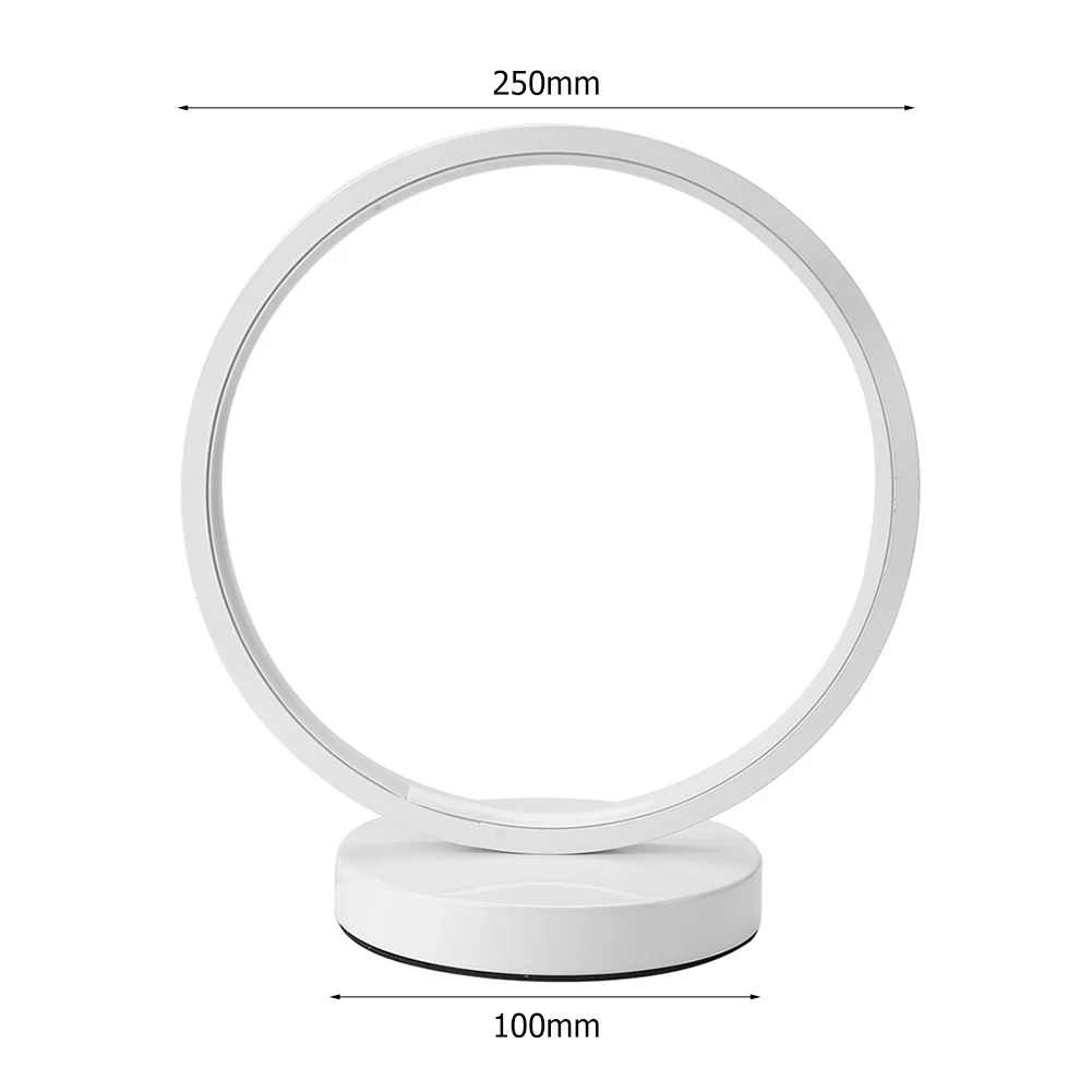 

25cm Shape Table Lamp O Type Simple Modern Style Eye Protection Reading LED Vertical Table Lamp Bedside Decorative Lamp