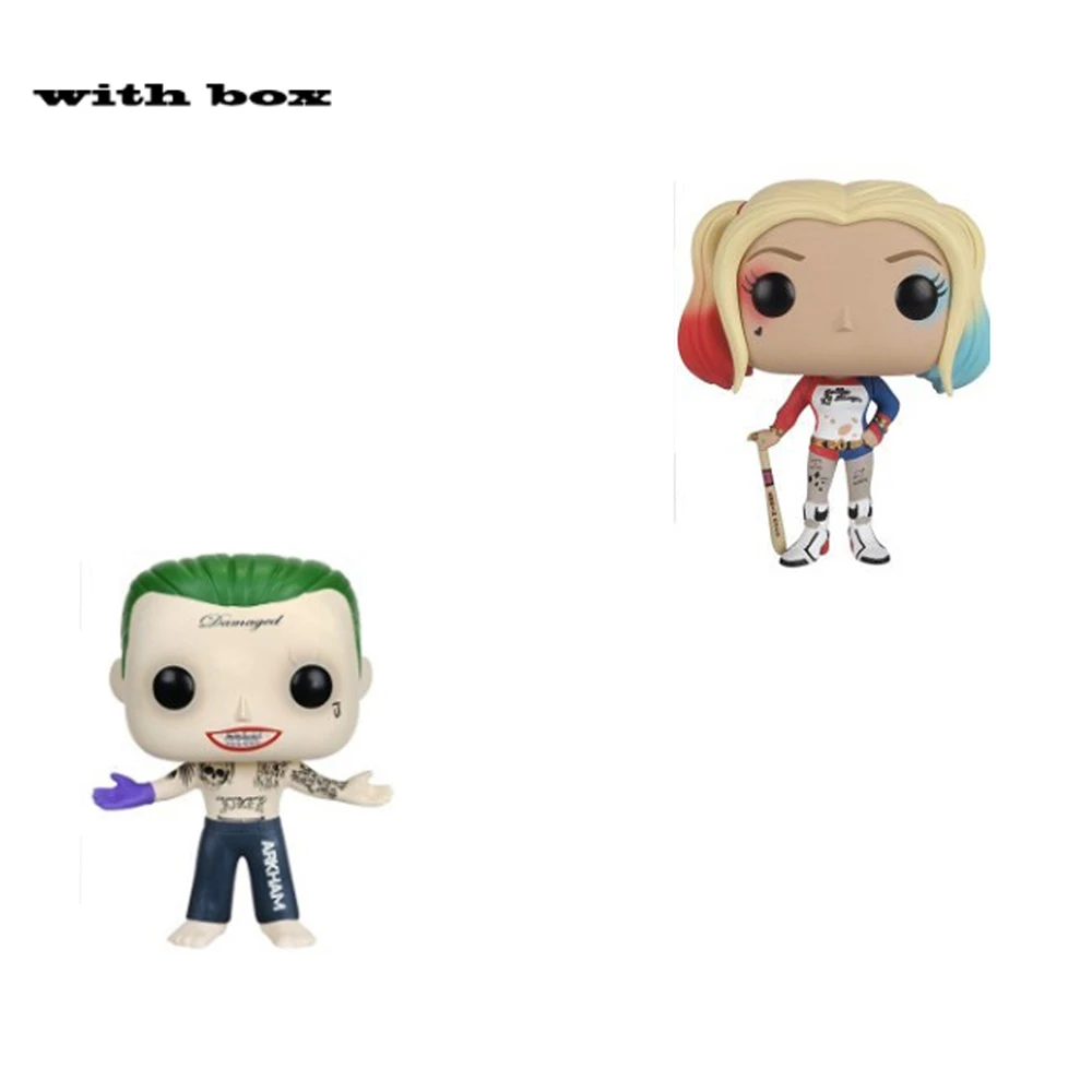 

NEW! POP DC Comics Suicide Squad & Harley Quinn Joker with box Vinyl Action Figures Model Toys for Children gift