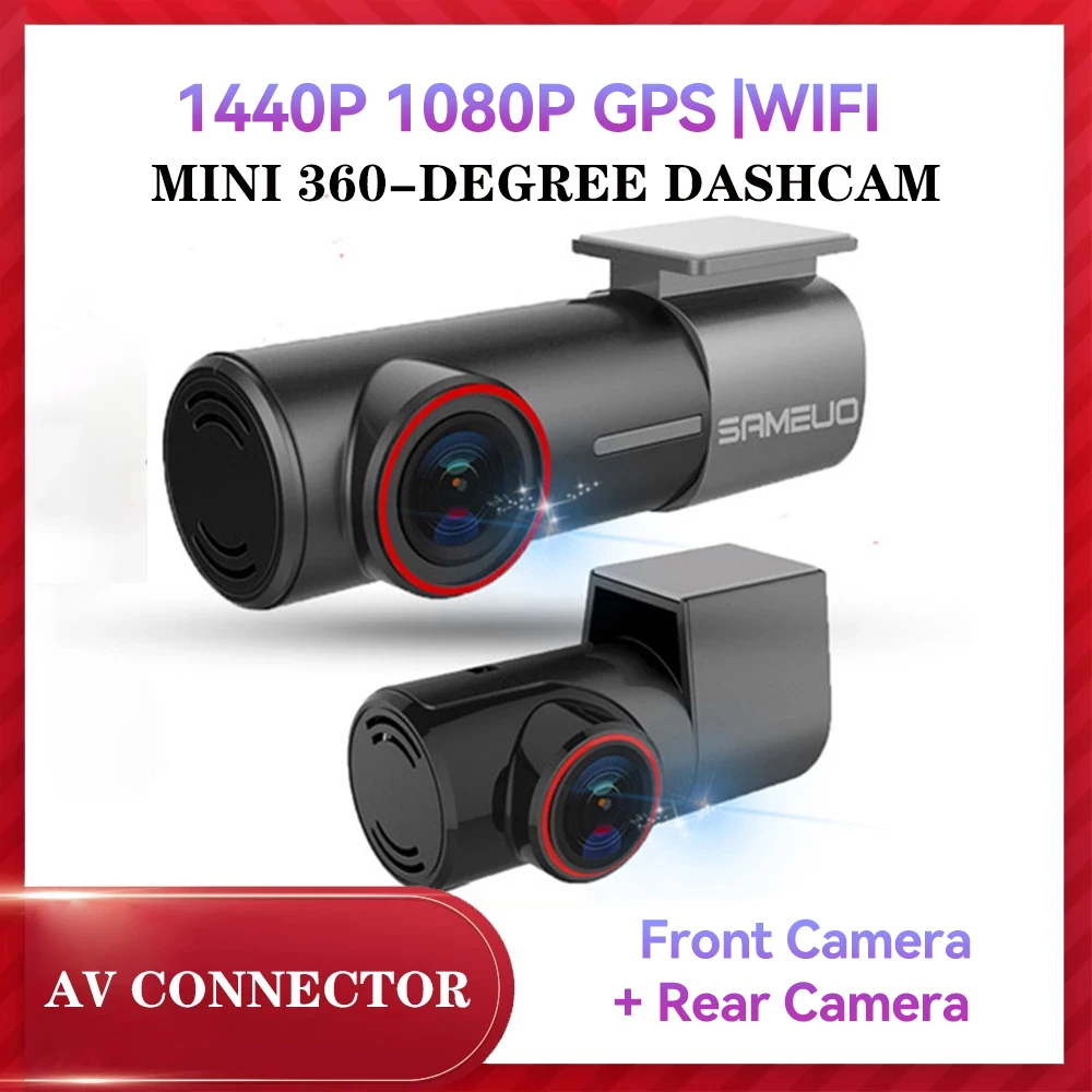 

Ninephi U700 Mini Hidden FHD 1080P Car Dash Cam Front Rear Camera DVR Detector with WiFi FHD Video Recorder 24H Parking Monitor