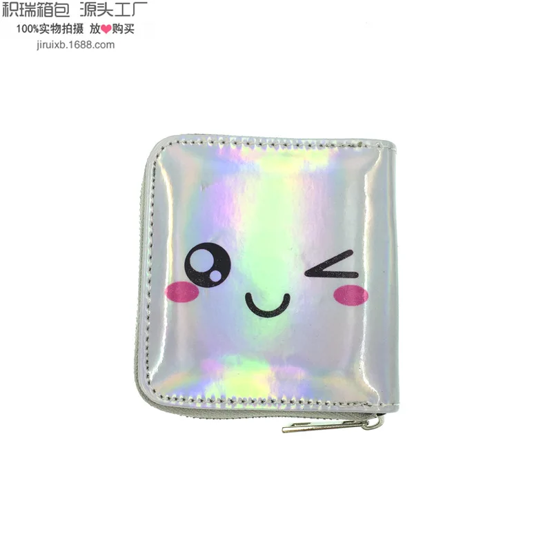 22short purse Мультяшный кожаный кошелек на молнии для девочек, кошелек для монет, медведь, кот, арбуз, фрукты, летняя женская модная сумка для денег, дамские смарт-кошельки для карт - Цвет: 22short purse