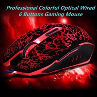 new professional colorful optical wired 6 buttons gaming mouse gamer for pc laptop computer for gaming professional players