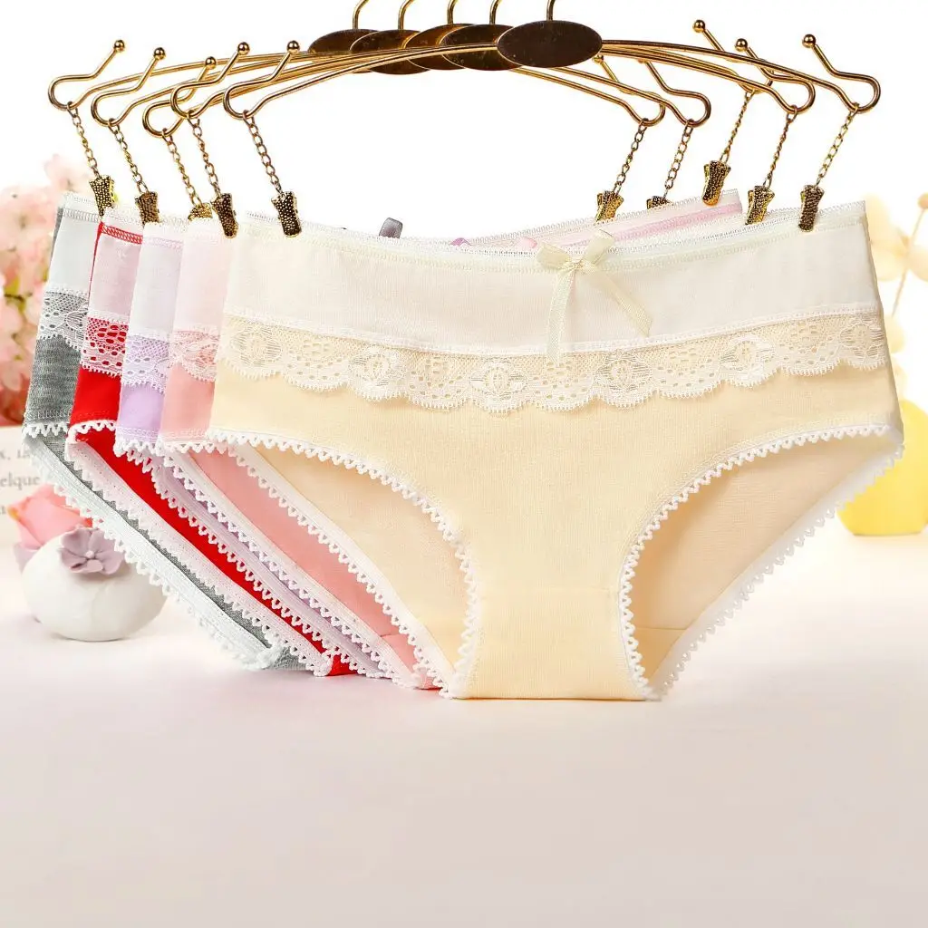 

4pcs/Lot Girls Panties Lace Girl Underwear for Teens 12-18 Years Children Cotton Lingerie Underpants