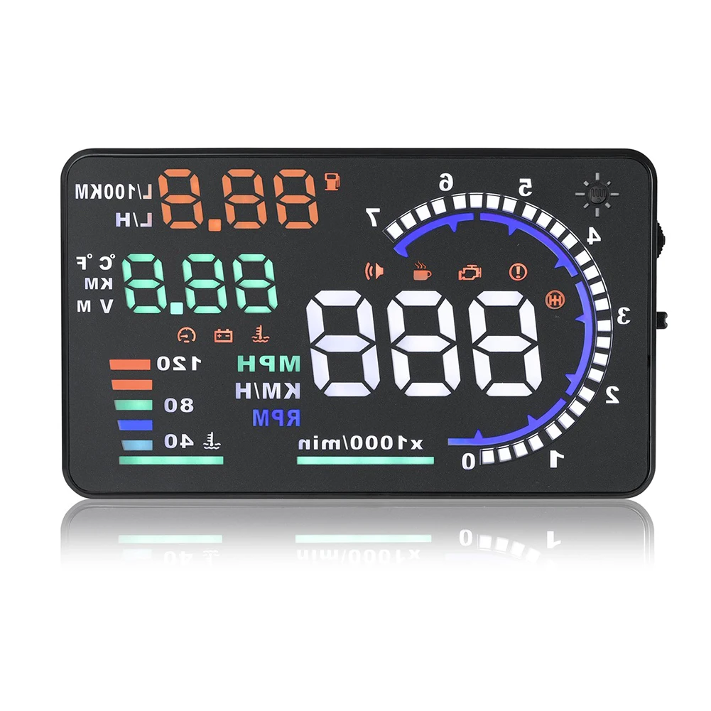 Автомобильные аксессуары ABS цифровой HUD топливный предупреждающий ветровой