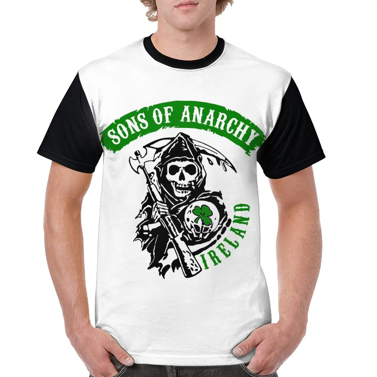 

Футболка с изображением сыновей анархии в стиле Харадзюку, женская летняя футболка с принтом, повседневная женская футболка, подарок для же...