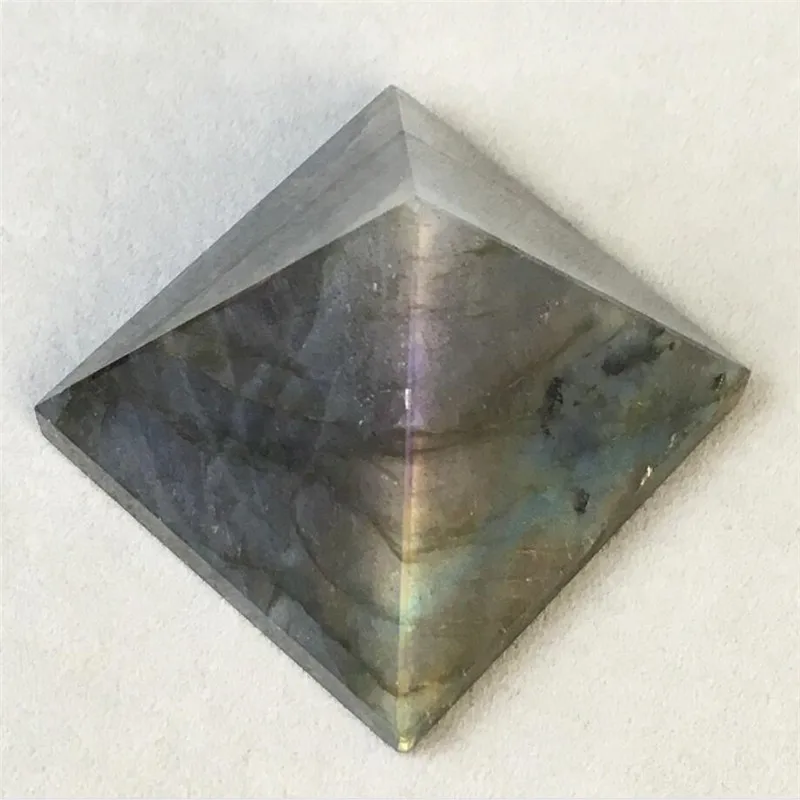 Cristal de cuarzo labradorita Natural, punto de pir&aacute;mide curativo, aleatorio, 1 ud.-1