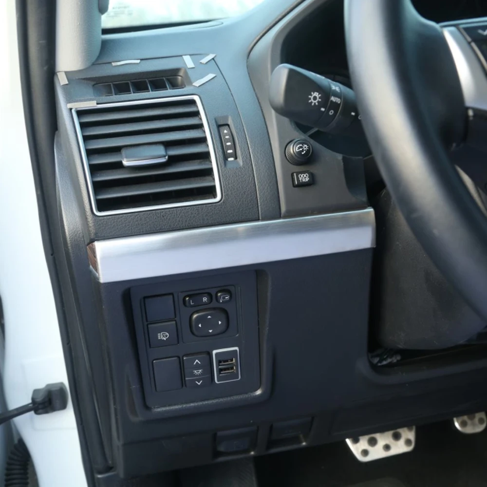 CarManGo для Toyota Land Cruiser Prado 150 2018 2019 панель приборной панели автомобиля хромированная