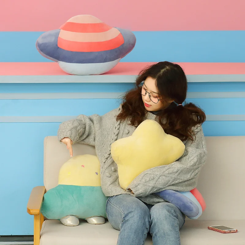 Новые искусственные плюшевые игрушки мультяшная звезда планета подушки для