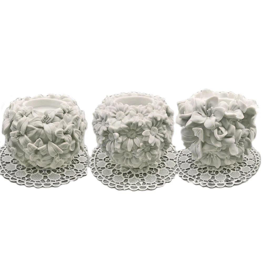 

3D Flower Ball Silicone Candle Moulds Flower Aromatherapy Plaster DIY Soap Baking Mould