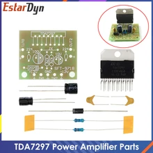 Placa amplificadora TDA7297, piezas de repuesto, DC12v, grado 2,0, codificación de Audio Dual, 15w, Kit electrónico Diy