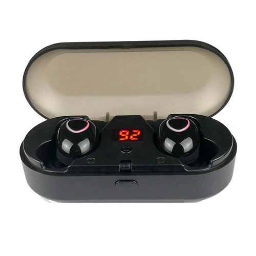Leic Bluetooth V5.0 беспроводные наушники TWS Handsfree наушники спортивные наушники игровая гарнитура для встречи Noice набор для уменьшения головы - Цвет: black earphone