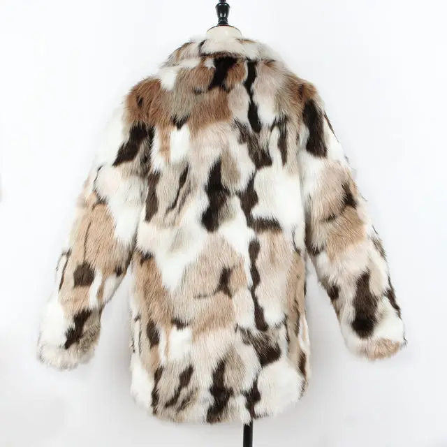 

Women Faux Fur Coat Autumn Winter Fluffy Warm Plush Teddy Jackets Fashion Long Sleeve Lapel Fur Coats Overcoat Ladies Outerwear