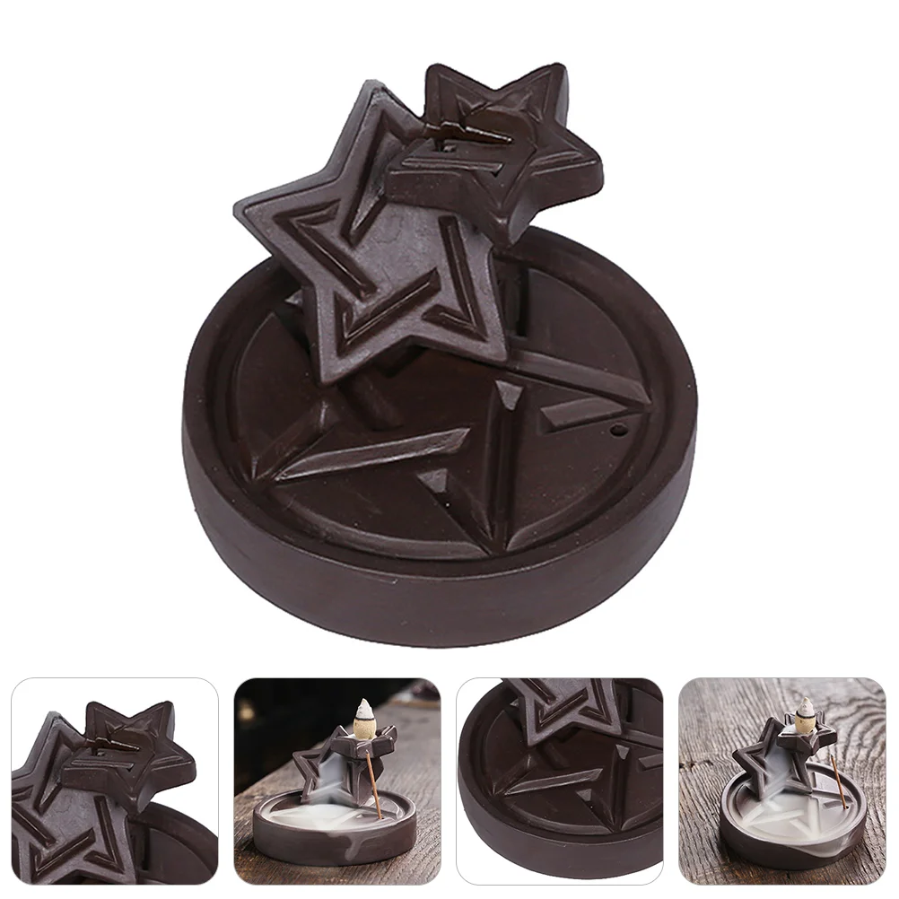 

Курильница в форме звезды, ароматический фиолетовый песок, курильница для благовоний, домашнее настольное украшение, 1 шт.