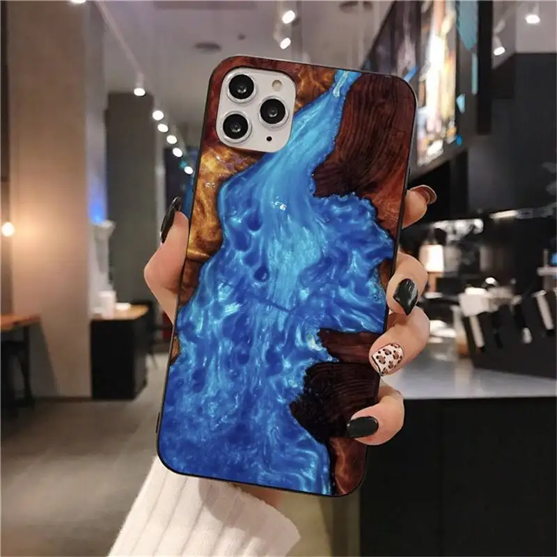 Полимерный деревянный мраморный Красочный мягкий чехол для телефона iphone 12 pro max 11