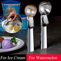 1pc stainless steel ice cream scoop ice ball maker watermelon spoon frozen yogurt cookie dough meat balls ice cream spoon tools