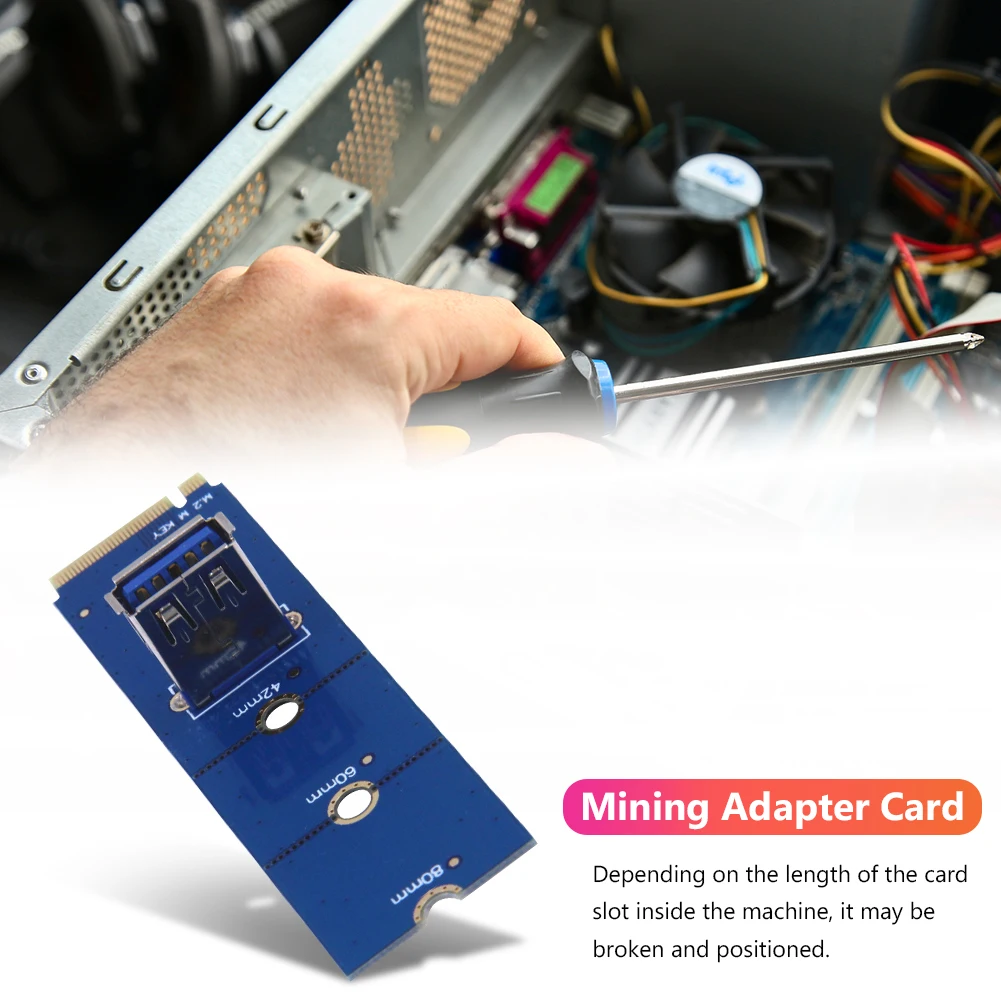 переходник m 2 m key usb 30 female для майнинг