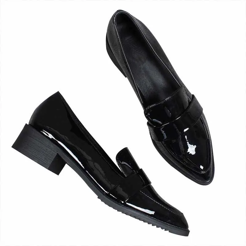 

Women Shoes Autumn Modis Female Footwear All-Match Casual Sneaker Black Flats Pointed Toe Shallow Mouth Fall 2021 Dress Big Size