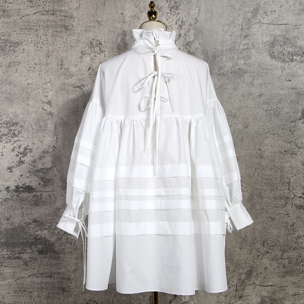 Кружевная белая женская рубашка новинка 20 Осеннее милое свободное корейское