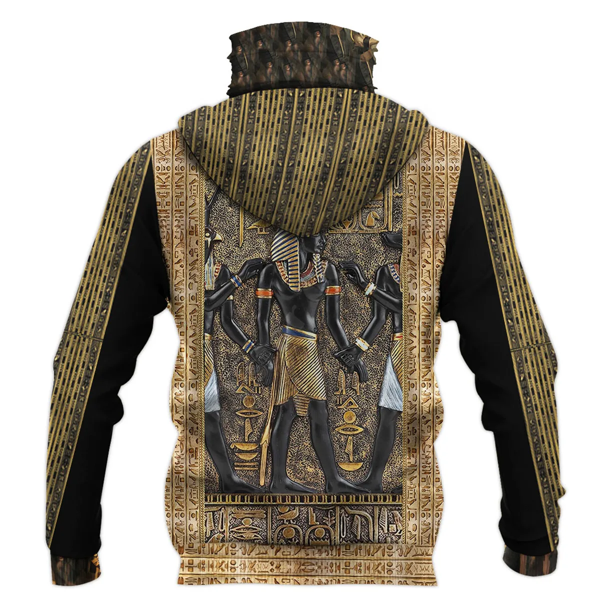 Египетский татуировки 3D с принтом модная толстовка худи для женщин мужчин