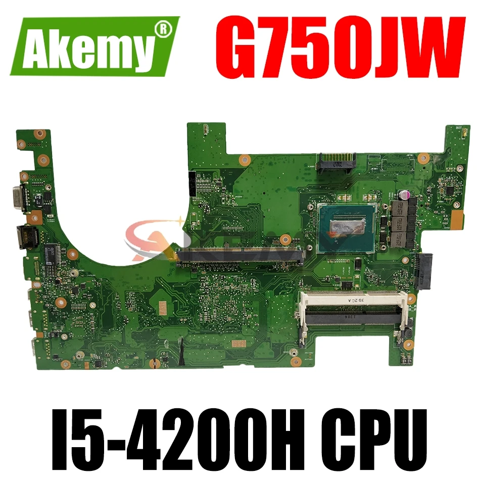 

AKEMY G750JW Laptop motherboard for ASUS ROG G750JW G750J original mainboard 2D I5-4200H