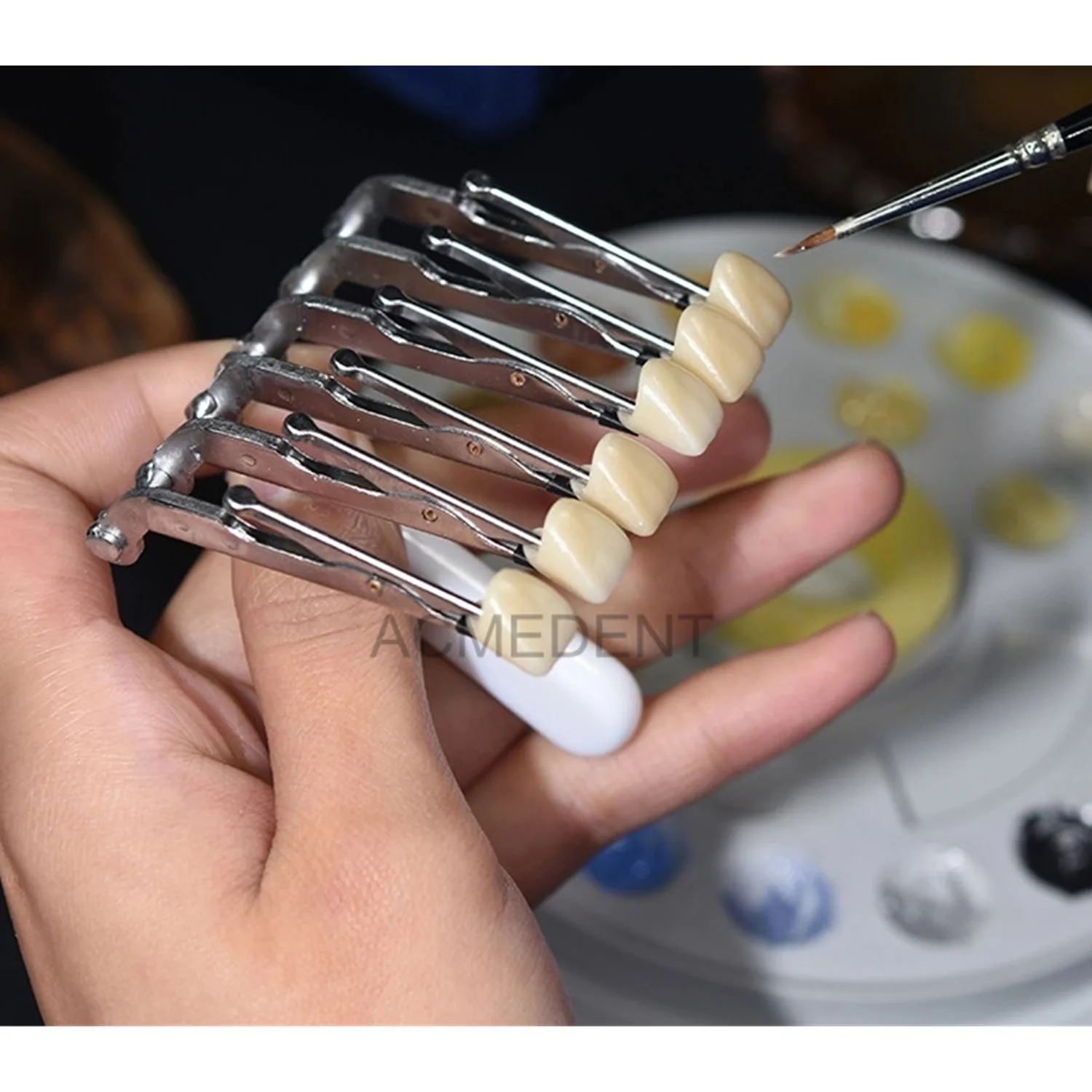

1pcs Dental Lab Aesthetic Crown Veneer Denture Holder Porcelain Tools With Soft Head