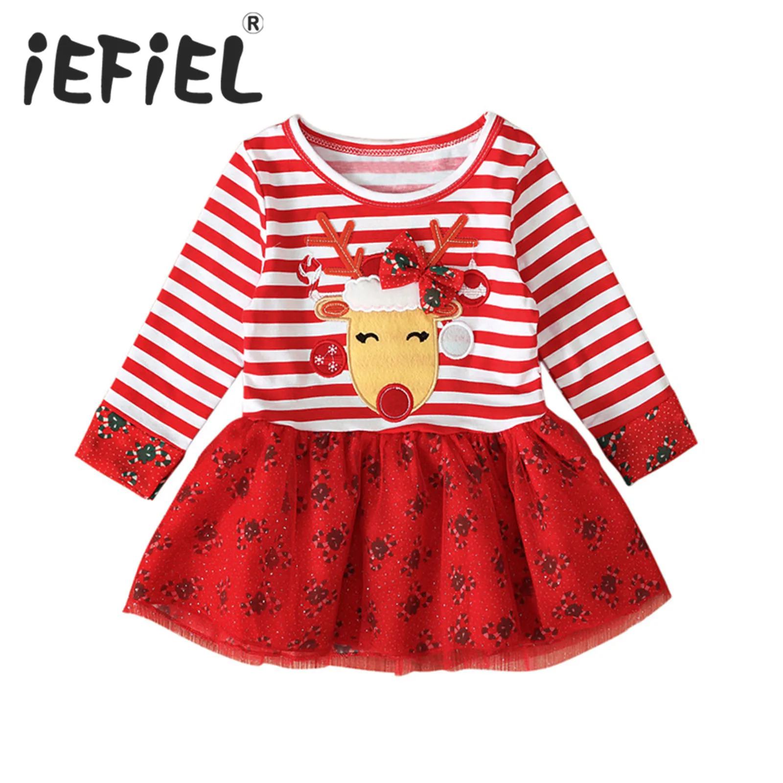 На Рождество для малышей маленьких девочек фестиваль рождественские вечерние