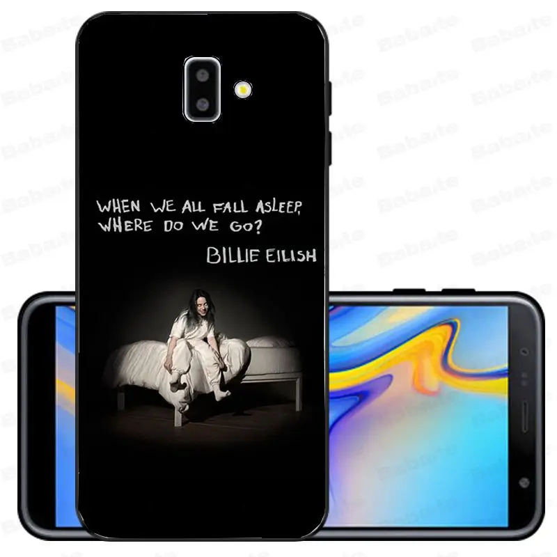 Song Lyrics Billie Eilish Эстетическая Оболочка Чехол для телефона samsung Galaxy j6 plus A6 A8 A9 A10 A30 A50 мобильные телефоны