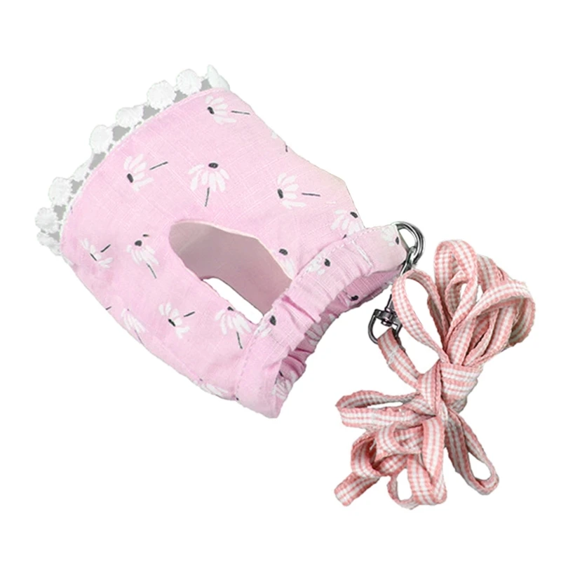 

Guinea Pigs Harness Vest Leash Set Rat Small Pet Chest Strap with Traction Leash 27RF