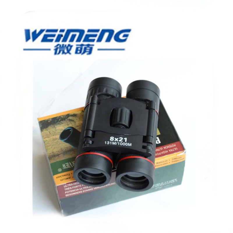 

Weimeng бренд HD зеленая пленка 8*21 Бинокль телескопы, все оптические ультра прозрачные призмы для ультрапортативного и микро света