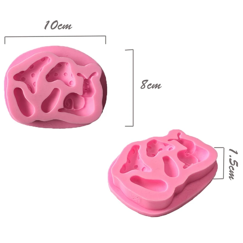 

Silicone Mold Mushroom Snail Shape Fondant Mold Candy Chocolate Baking Tools Cake Toppers Decorations