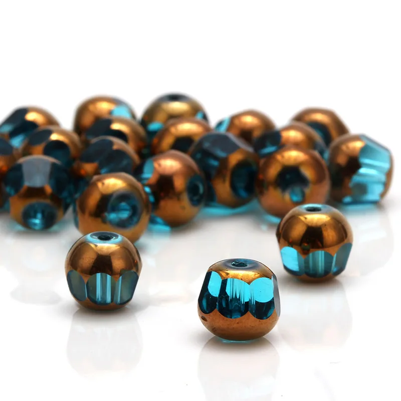 8mm Rondelle Austria faceted ceramics Crystal Glass Beads Loose Spacer Round DIY Jewelry Making For Bracelet | Украшения и