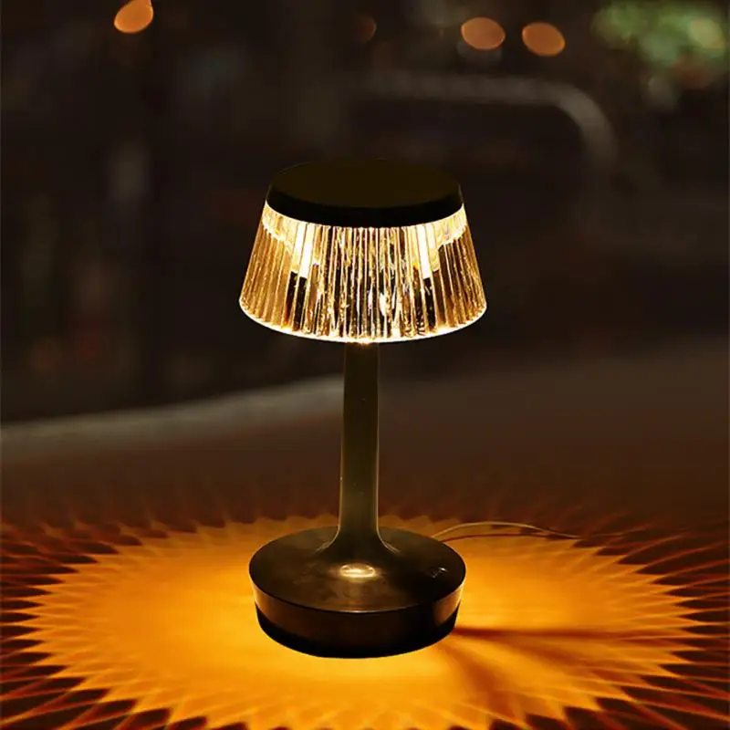 

LED Diamond Crystal Projection Desk Lamp USB Charging Touch Sensor Restaurant Bar Decoration Table Lights Romantic Night Lamp