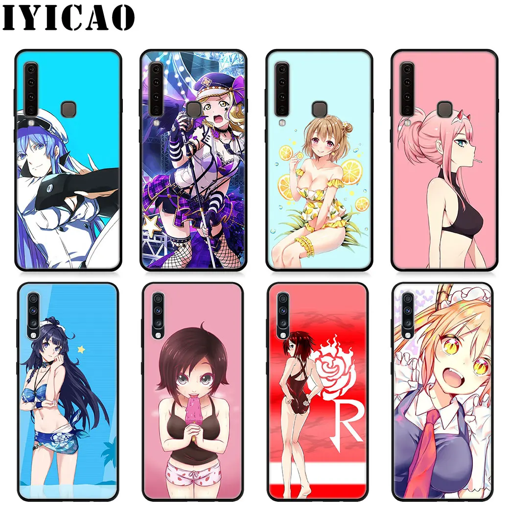 IYICAO Japanese Anime sexy bikini girl Soft Silicone Case for Samsung J6 A9 A8 A7 A6 Plus 2018 A5 A3 2016 2017 Phone |