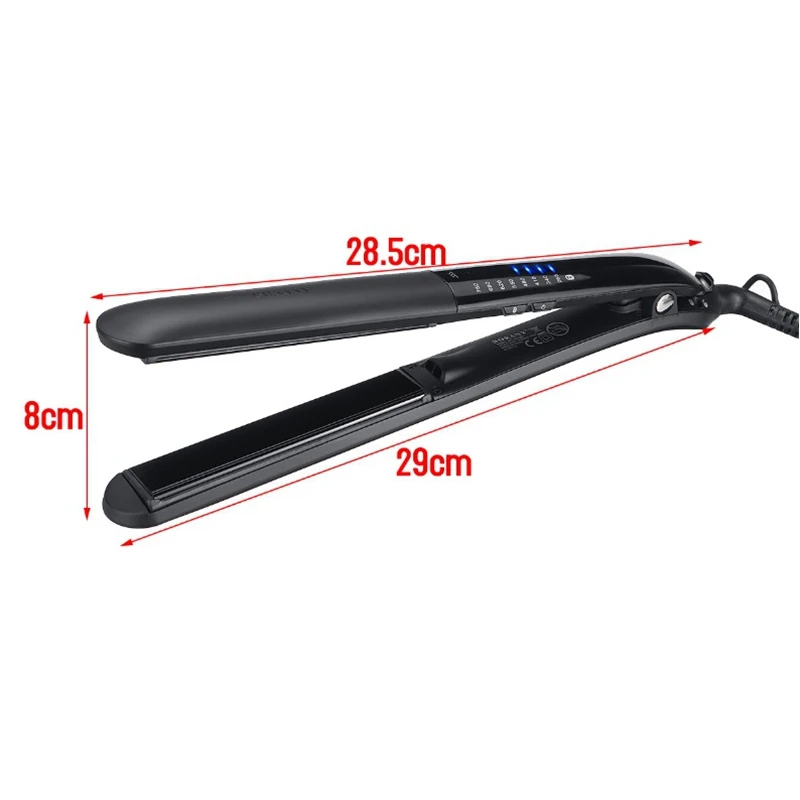 

up to 750F professional hair straightener ceramic straightening flat iron smooth hairdressing tool LCD digital reminder 220-240v