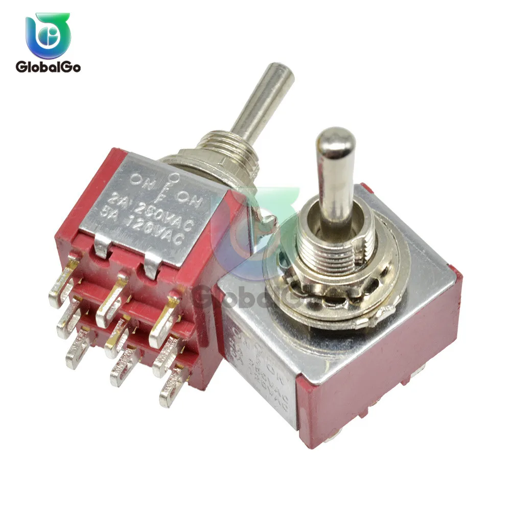 MTS 303 120V 5A 250V 2A 9pin тумблер 13*16 8 мм ВКЛ ВЫКЛ на 3 позиции Мини выключатель питания