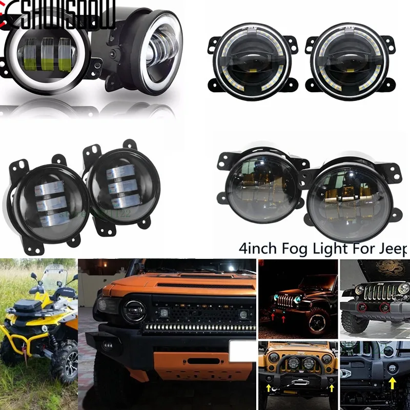 2 шт. светодиодный туман светильник s 4 дюйма внедорожный фонарь Подходит 2014 до 2017