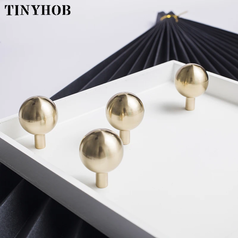 Золотая латунная ручка круглые дверные ручки и для шкафа выдвижные шкафа|Ручки