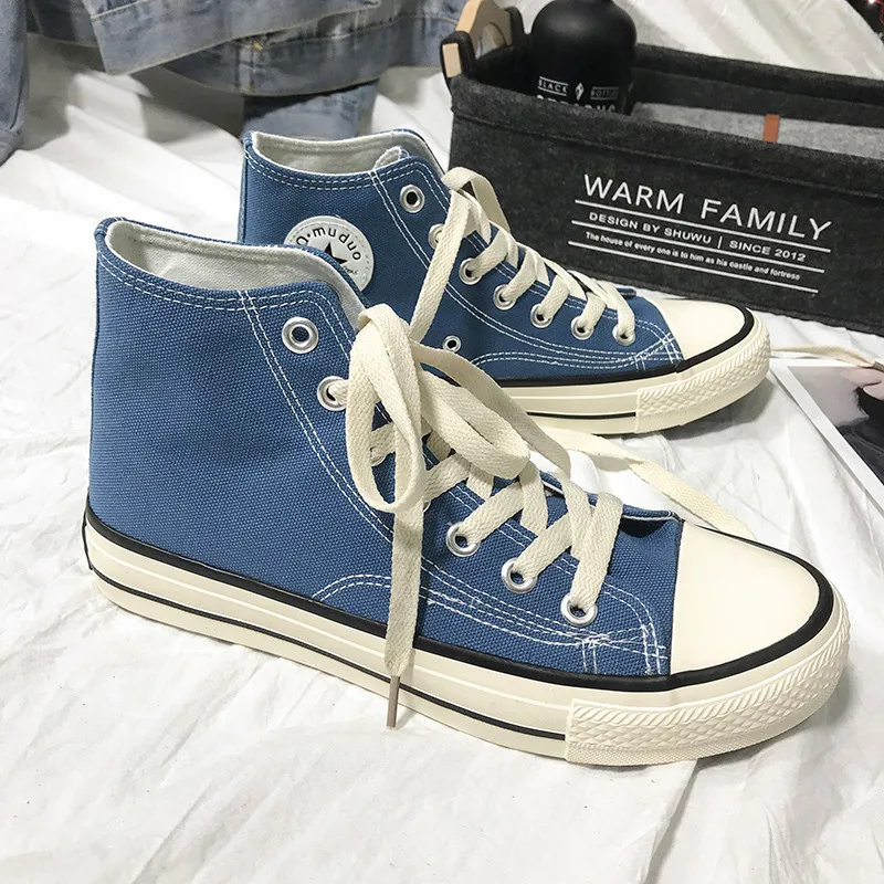 

Hot Sale Autumn Black Men Shoes Sneakers High Top Men's Platform Shoes Non-Slip Canvas Shoes Men Espadrilles Zapatillas Hombre