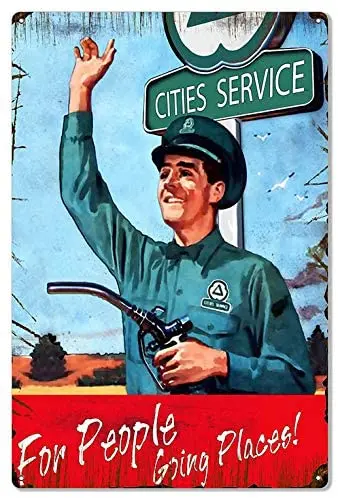 

ArtFuzz Cities Services Motor Oil Reproduction Large Metal Sign 12x16